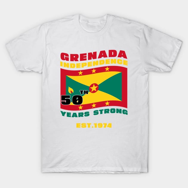 Grenada Independence Day Grenadian 50th celebration Grenada T-Shirt by DesignergiftsCie